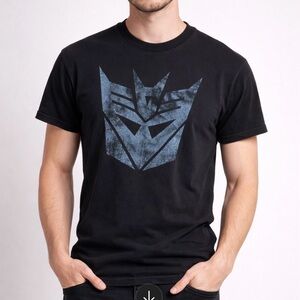Transformers Retro 2014 Men’s Medium Black Decepticon Graphic Logo